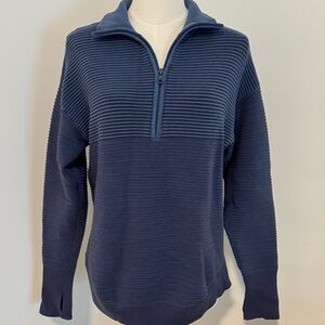 Aeries Offline Blue Collared Half Zip Sweater